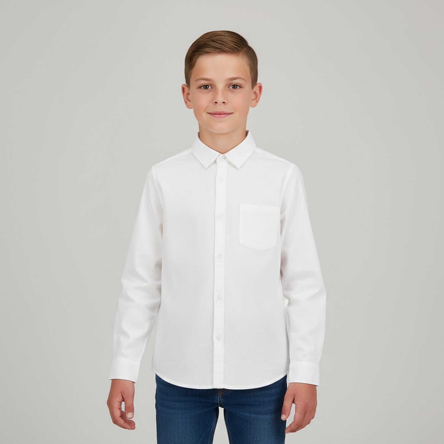 Boys White Shirt, 1, hi-res