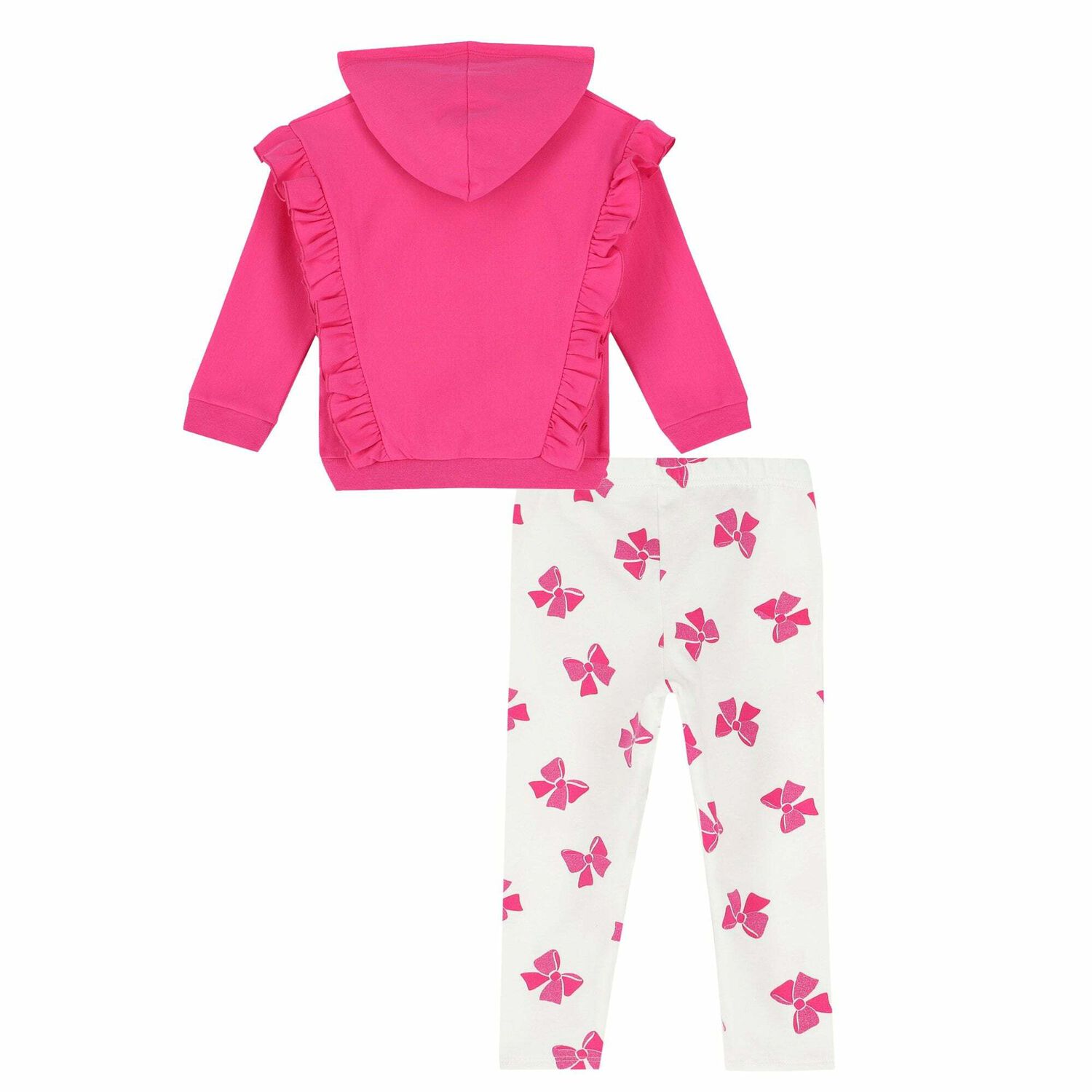 Younger Girls Pink & White Tracksuit, 1, hi-res