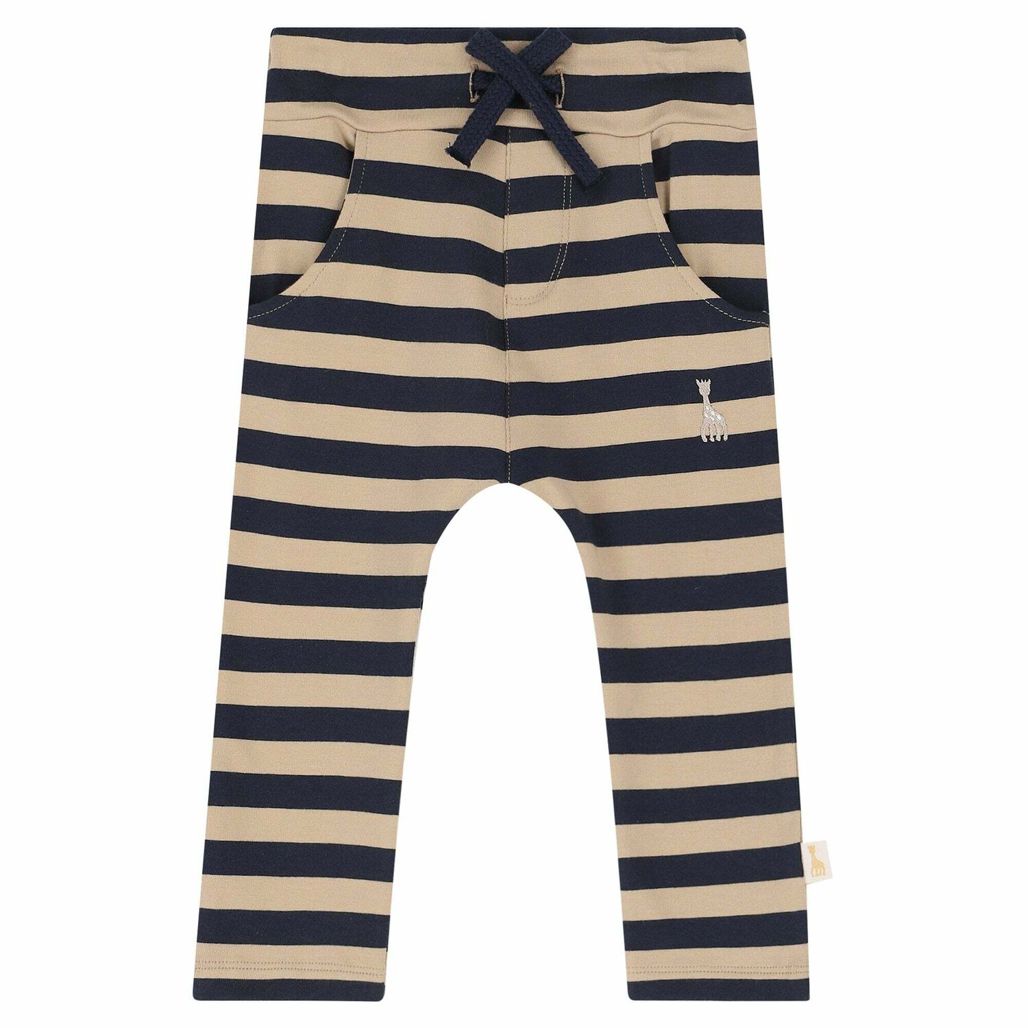 Baby Boys Navy Striped Joggers, 1, hi-res image number null