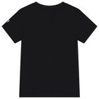 Boys Black Logo T-Shirt, 1, hi-res
