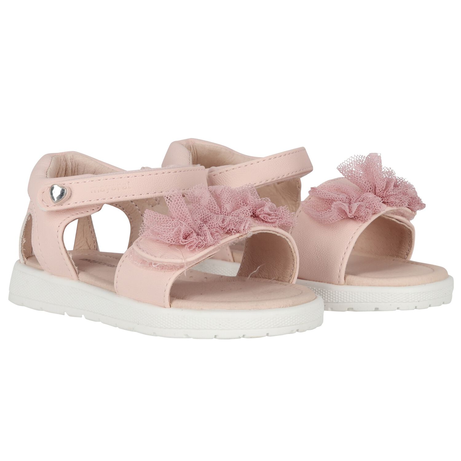 Younger Girls Pink Logo Sandals, 1, hi-res