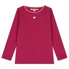 Girls Pink Heart Long Sleeve top, 2, hi-res