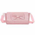 Girls Metallic Pink Handbag, 2, hi-res