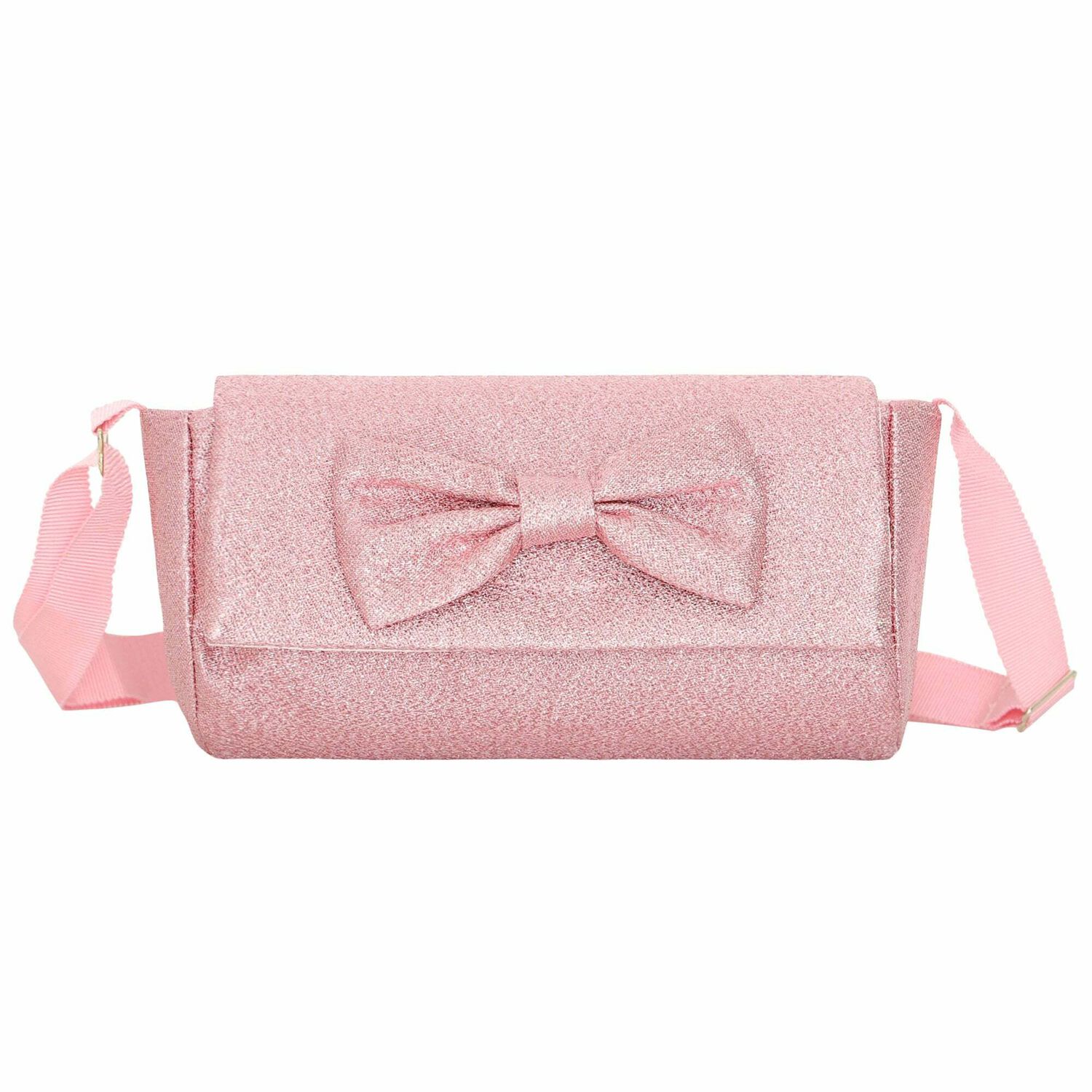 Girls Metallic Pink Handbag, 2, hi-res