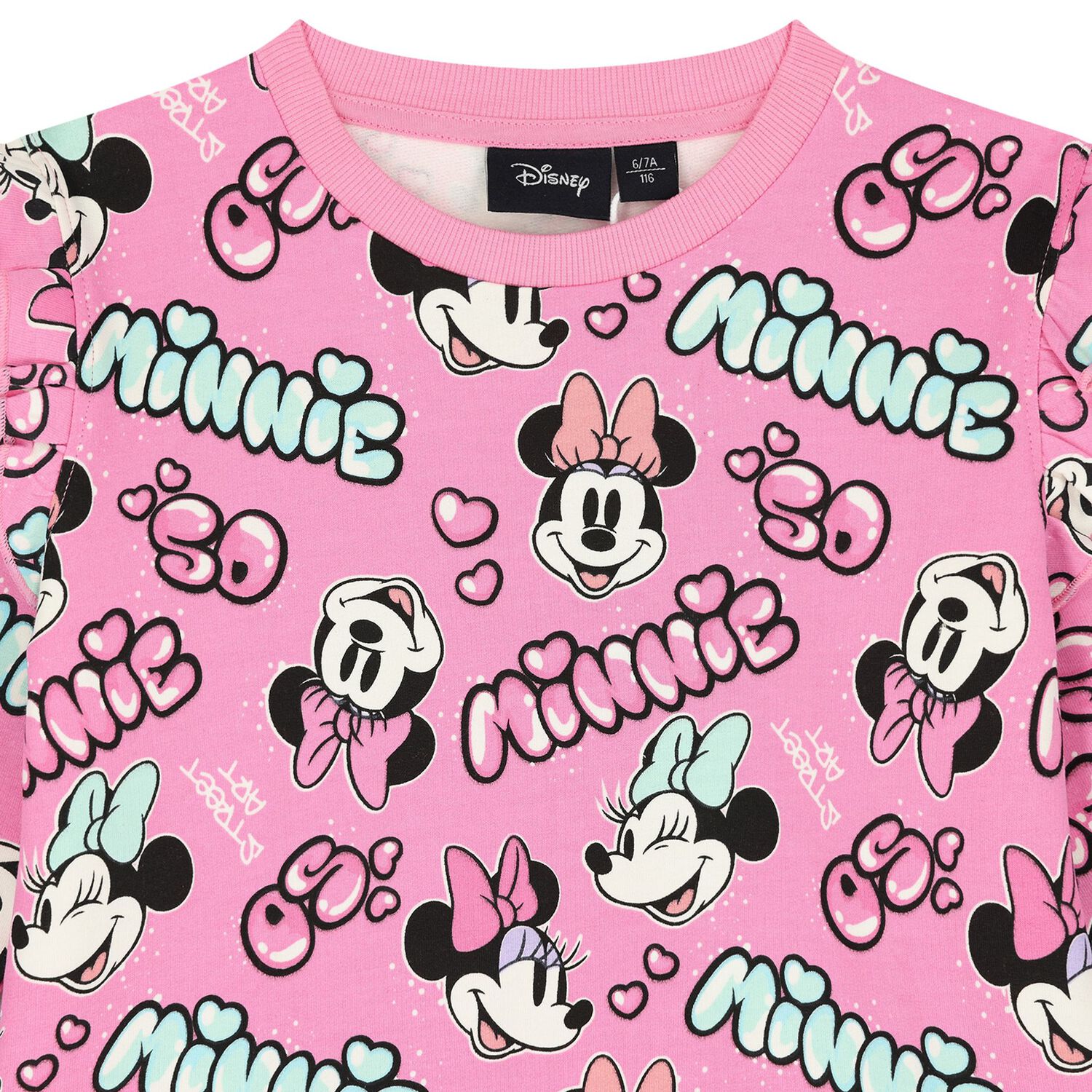 Girls Pink Disney Sweatshirt, 1, hi-res image number null