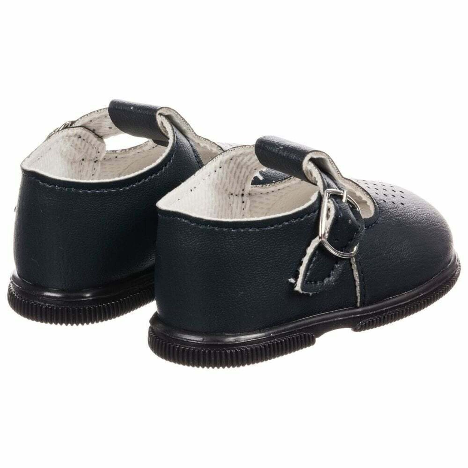 Baby Boys Navy Leather Shoes, 1, hi-res image number null