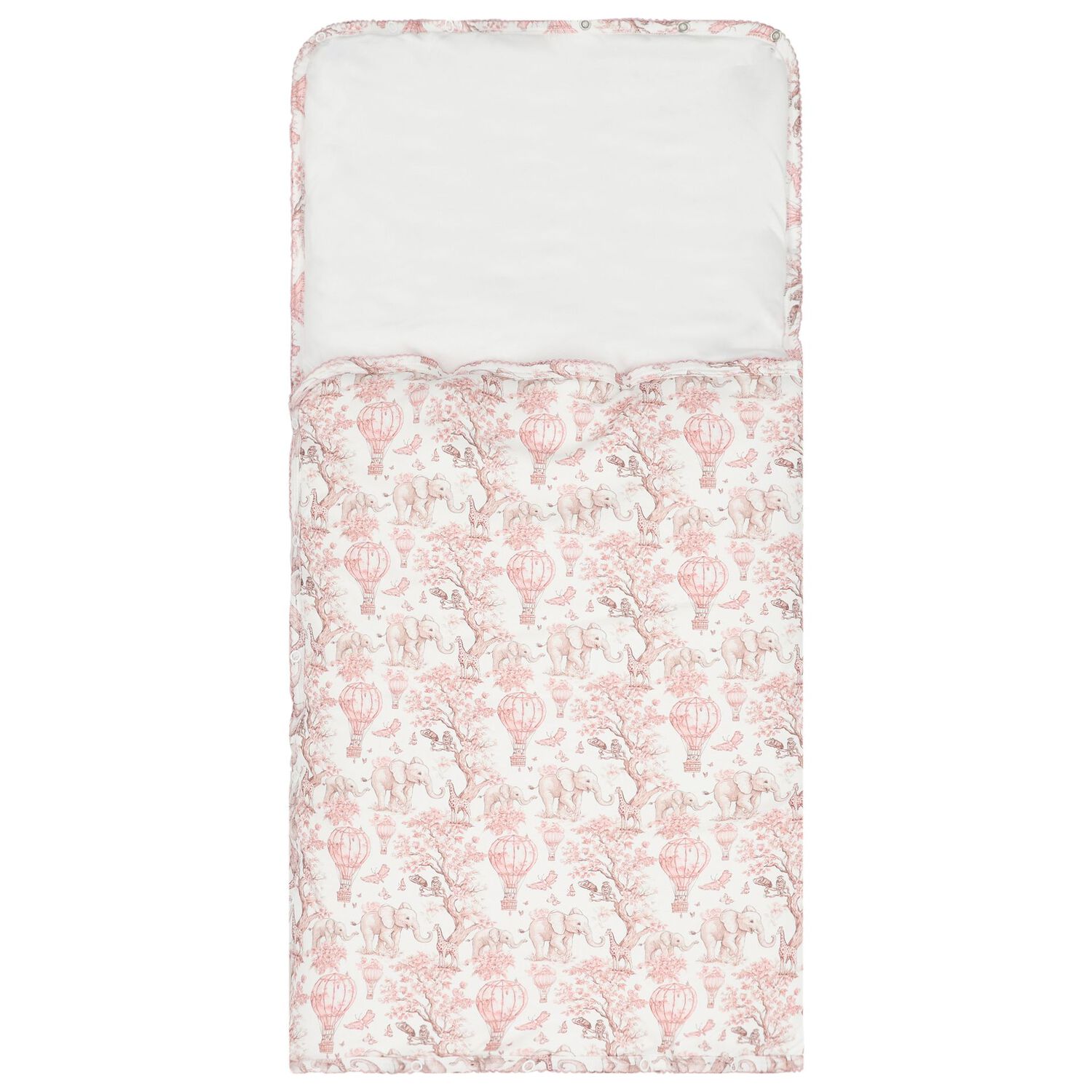 Baby Girls White & Pink Africa Nest, 1, hi-res