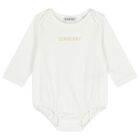 Baby Boys White & Beige Check Dungaree Set, 1, hi-res