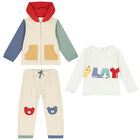Baby Boys Ivory Tracksuit, 1, hi-res