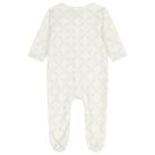 Baby Girls Ivory & Gold Logo Babygrow Gift Set, 1, hi-res