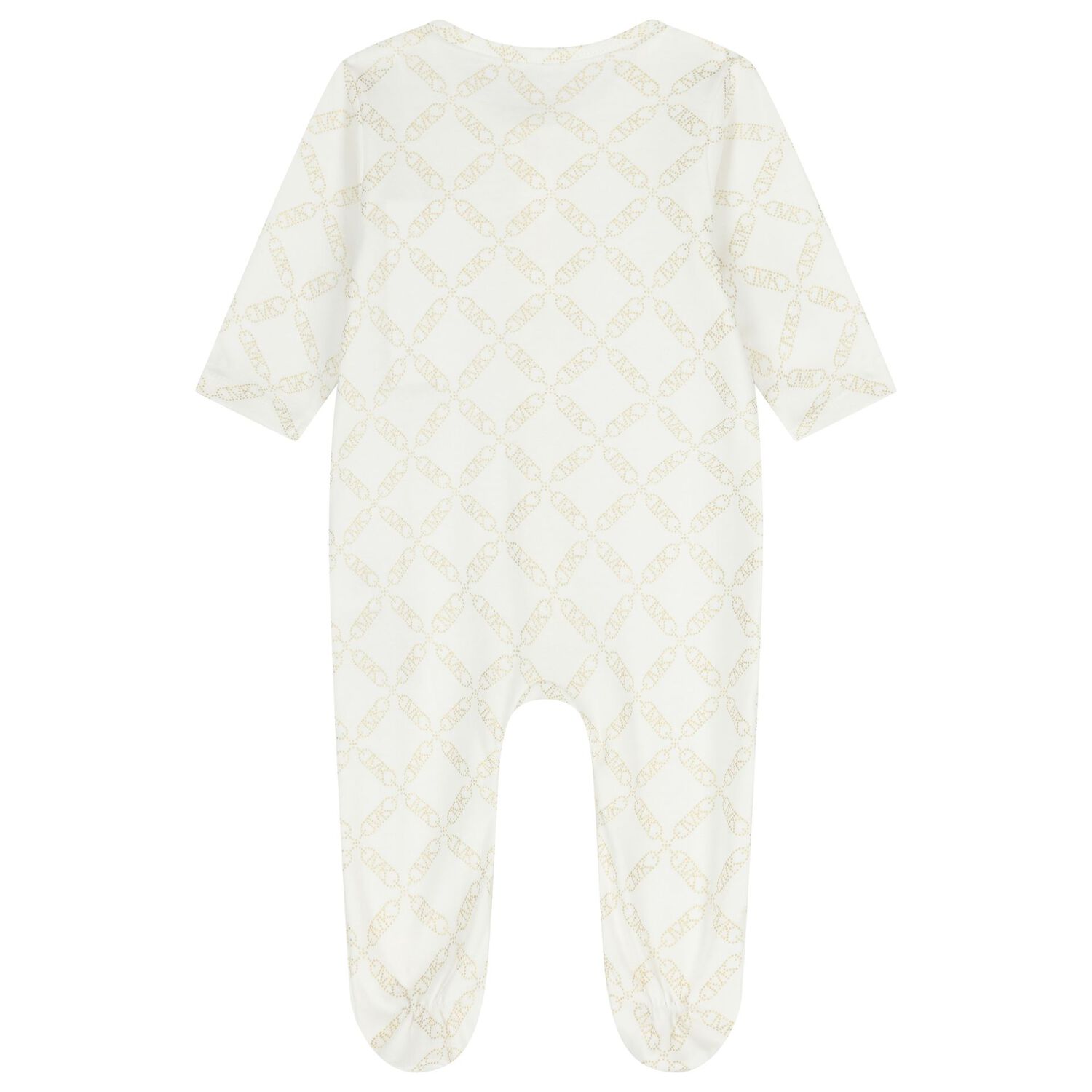 Baby Girls Ivory & Gold Logo Babygrow Gift Set, 1, hi-res
