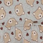 Younger Girls Grey & Beige Teddy Bear Dress, 1, hi-res