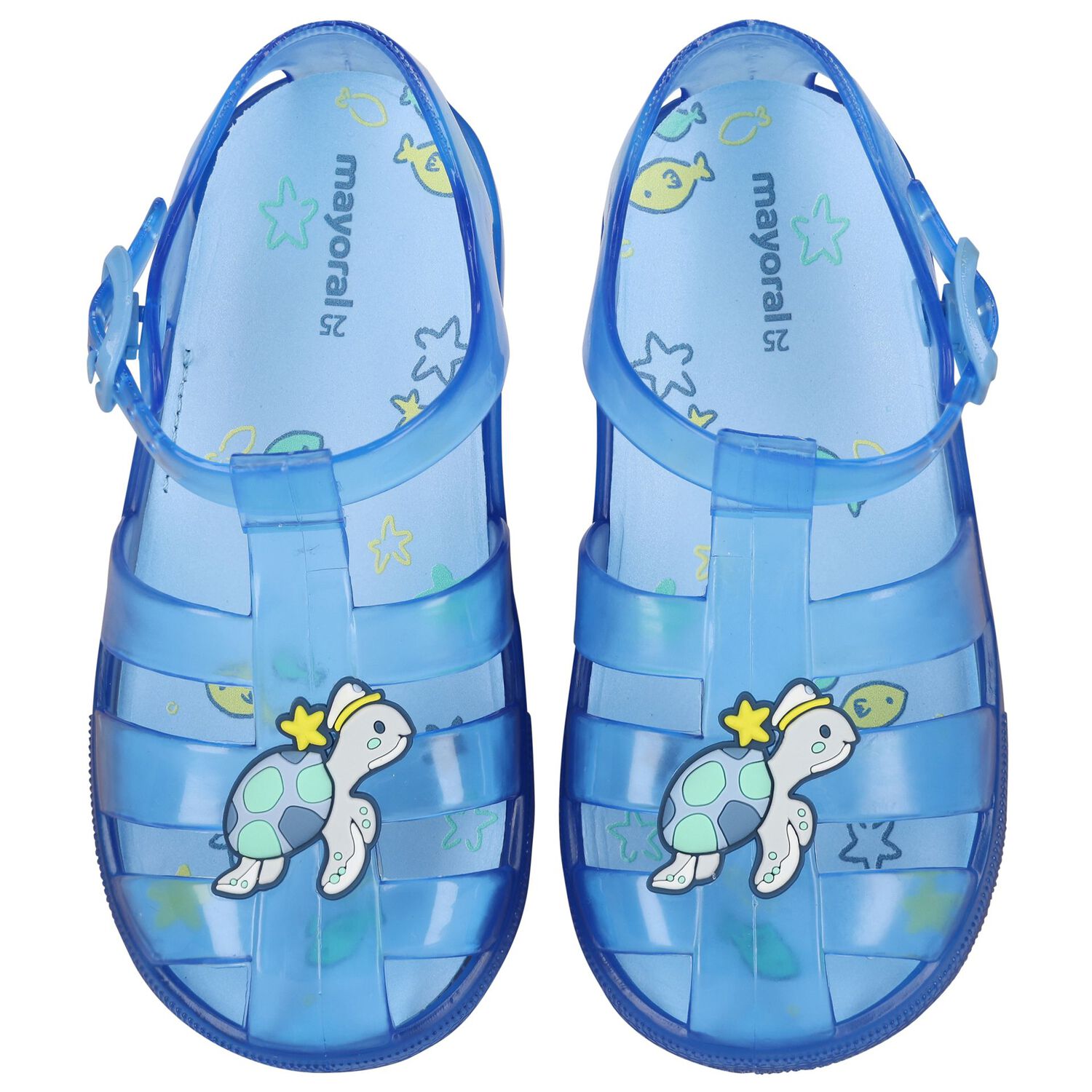 Younger Boys Blue Jelly Sandals, 2, hi-res