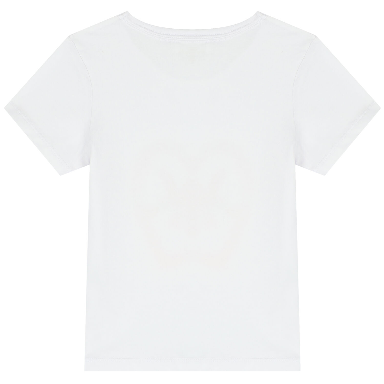 Girls White Sequin Heart Logo T-Shirt, 1, hi-res