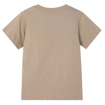 Boys Beige Roller Skates T-Shirt