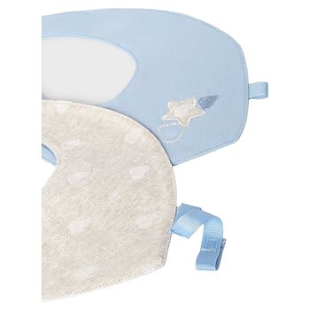 Baby Boys Blue & Beige Waterproof Bib Set ( 2-Pack )