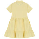 Girls Yellow Logo Shirt Dress, 2, hi-res