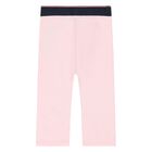Younger Girls Pink Logo Leggings, 2, hi-res