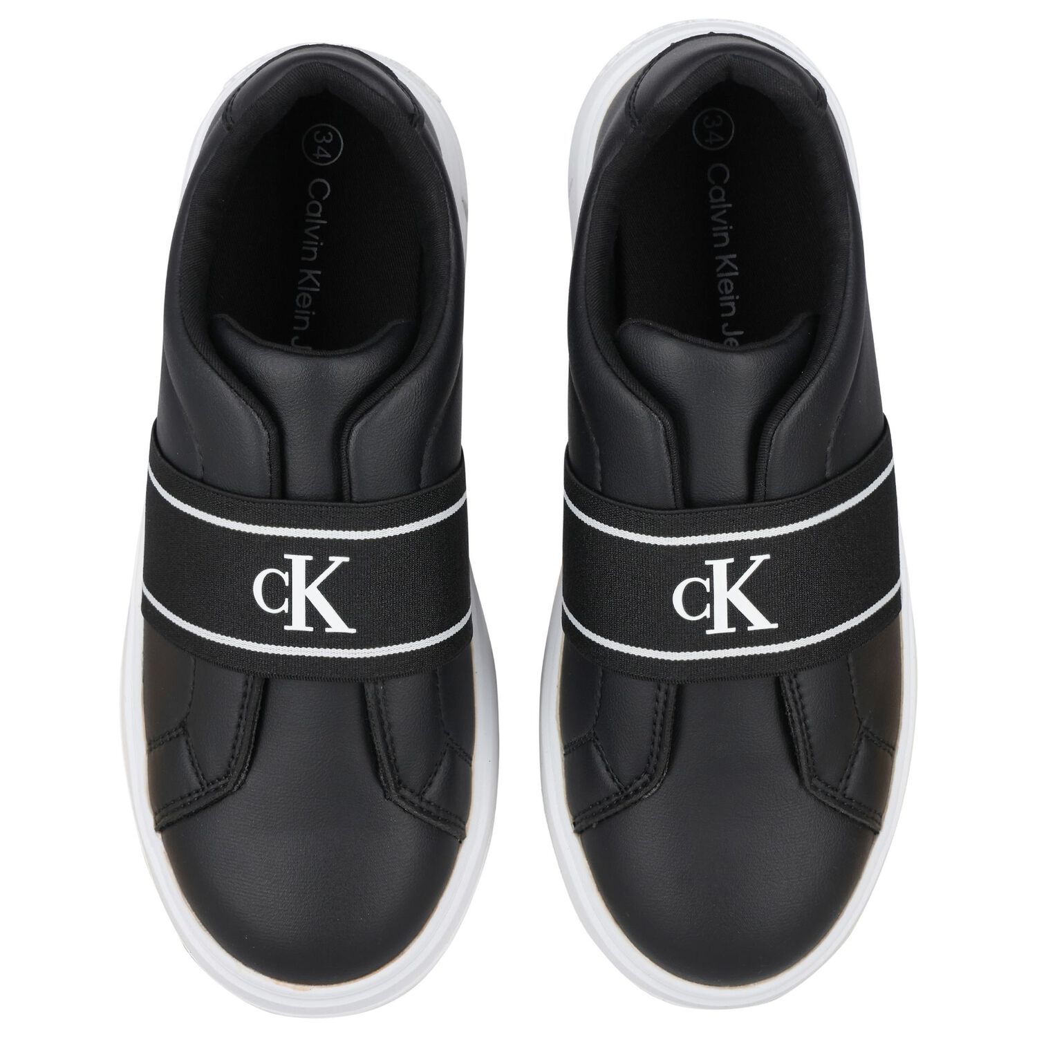 Black & White Logo Trainers, 1, hi-res