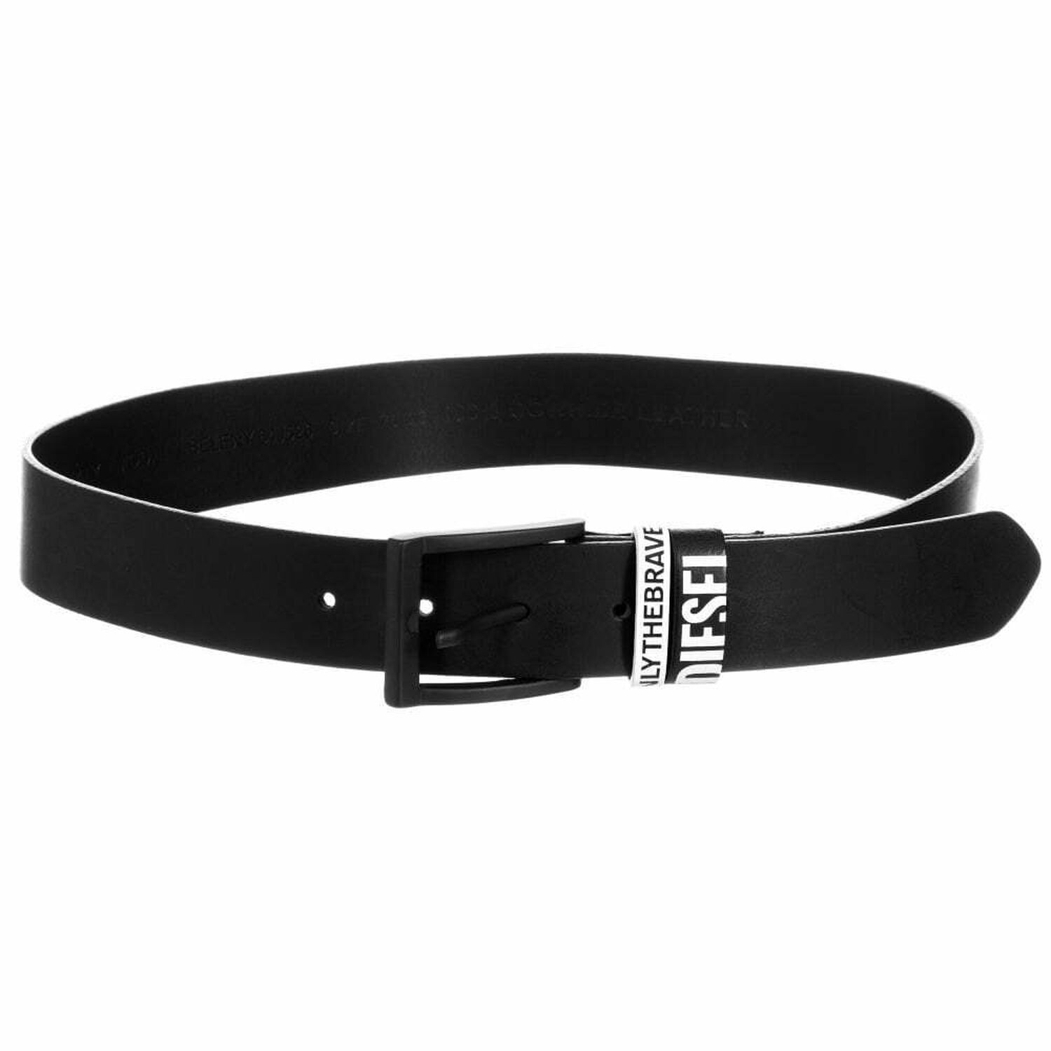 Boys Black Leather Belt, 1, hi-res
