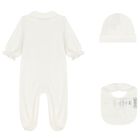 Baby Girls Ivory Carousel Babygrow Gift Set, 1, hi-res
