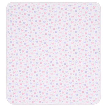 Baby Girls White Billowy Bows Blanket