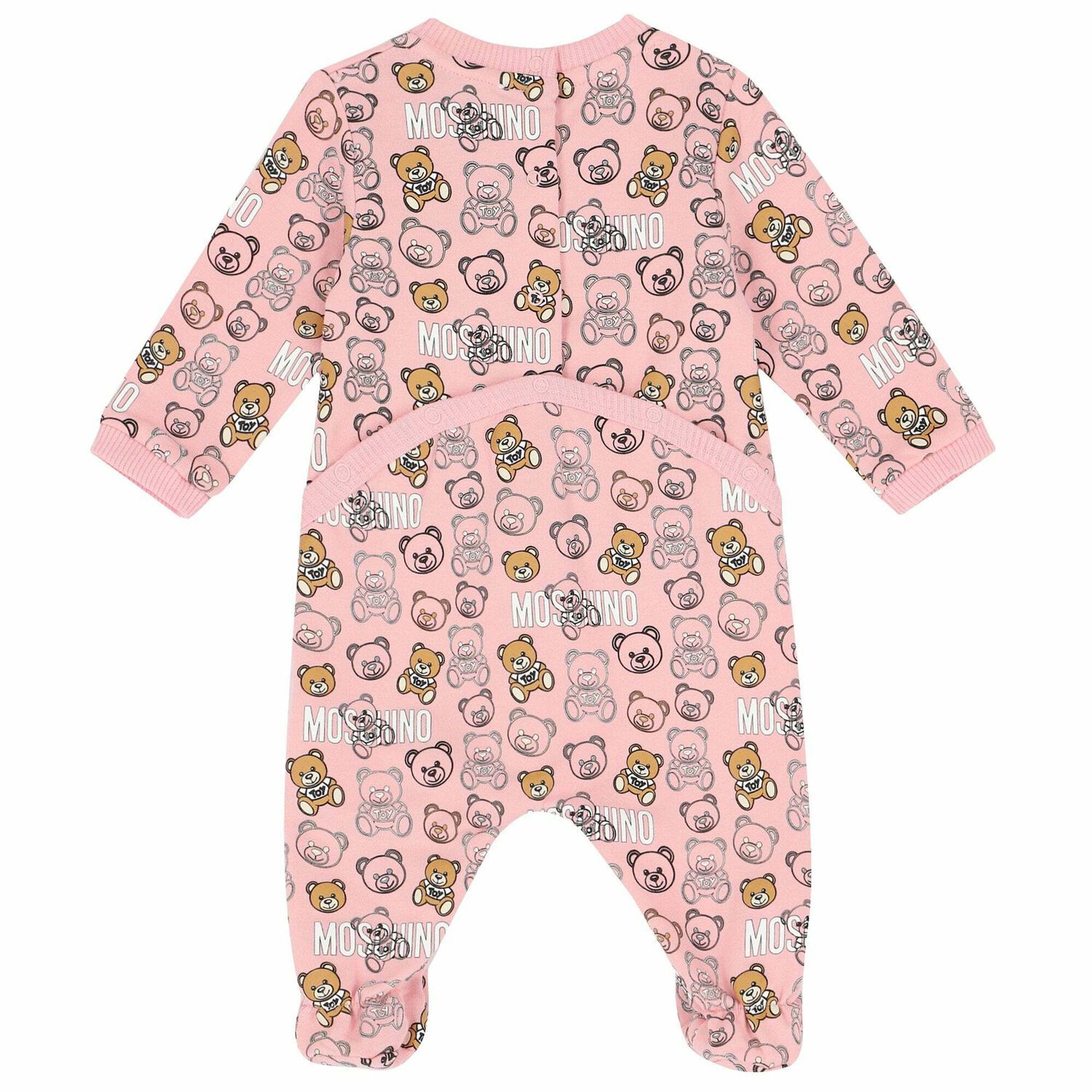 Pink Teddy Logo Babygrow, 2, hi-res image number null