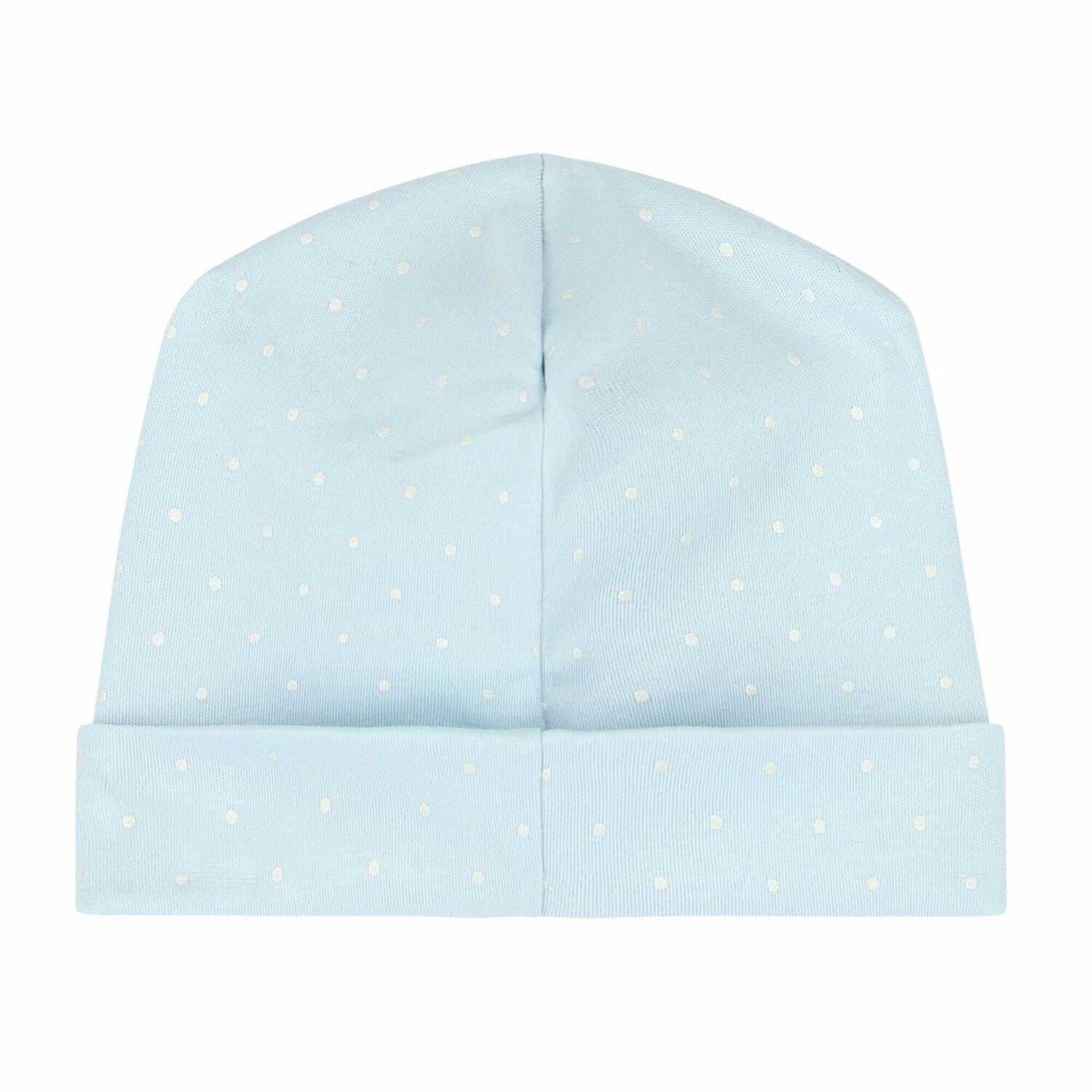 Baby Boys Blue Polka Dot Hat, 1, hi-res