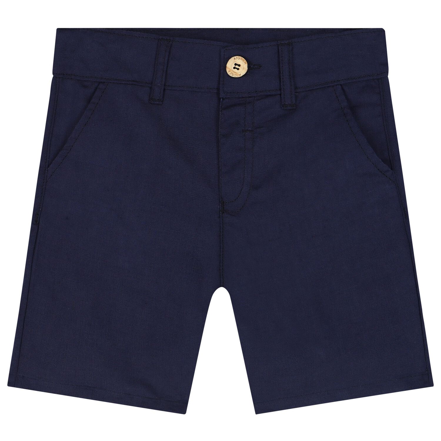 Younger Boys Navy Blue Logo Shorts, 2, hi-res
