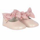 Baby Girls Pink Bow Pre Walker Shoes, 2, hi-res