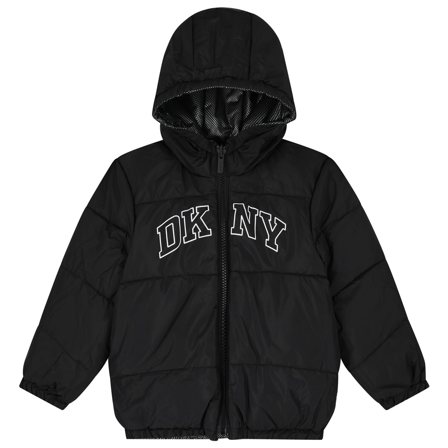 Black Logo Reversible Puffer Jacket, 1, hi-res image number null
