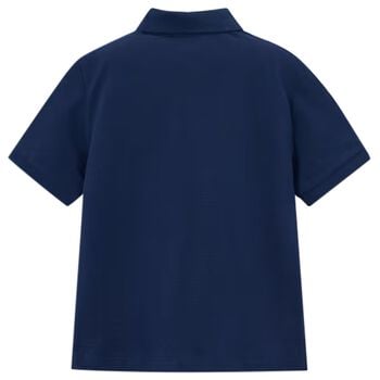 Boys Navy Blue Logo Polo Shirt