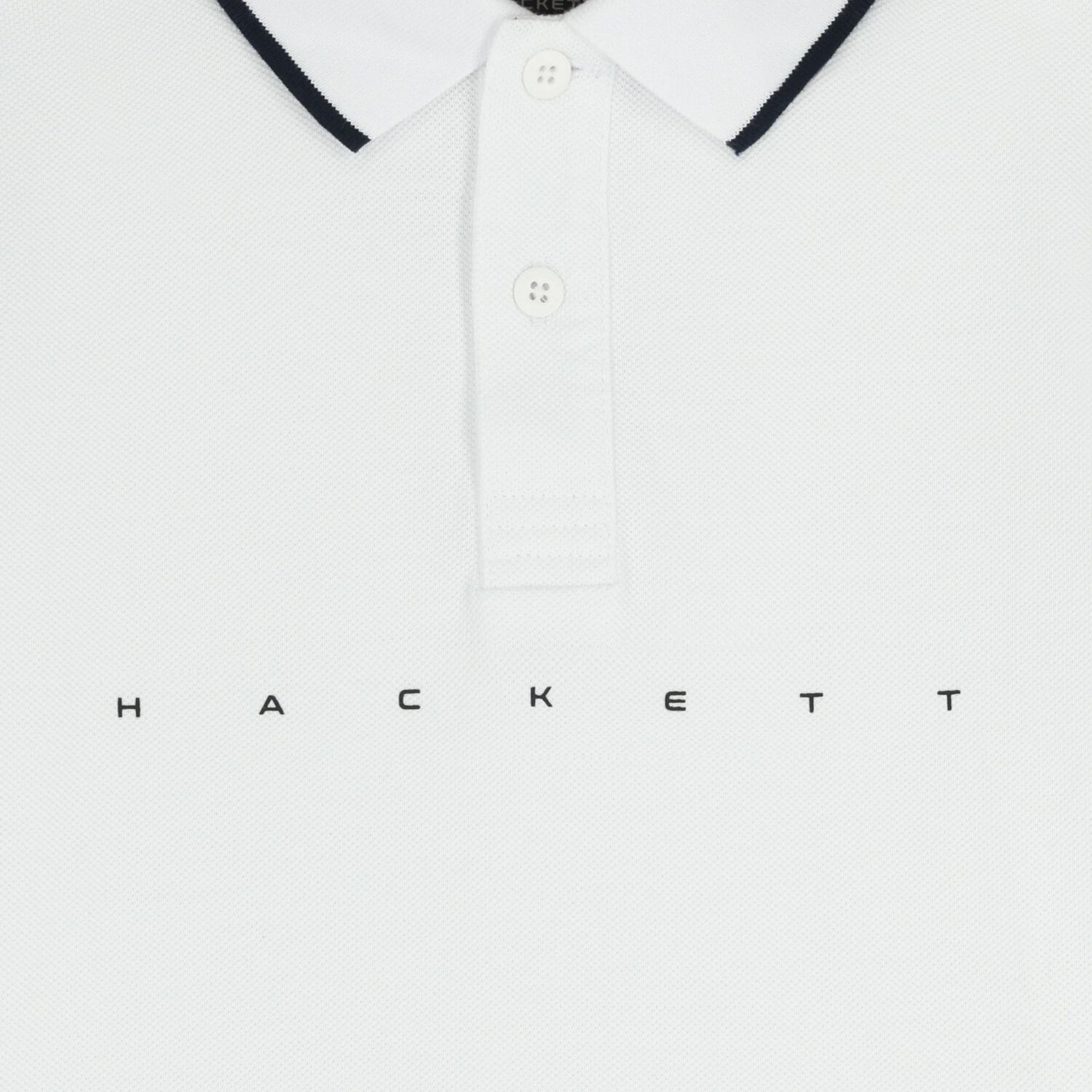 Boys White & Navy Blue Polo Shirt, 3, hi-res