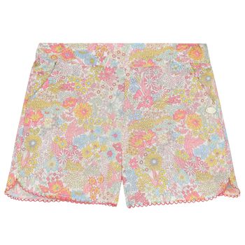 Younger Girls Blue, Yellow & Pink Liberty Shorts