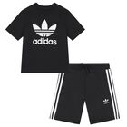 Black & White Logo Shorts Set, 1, hi-res