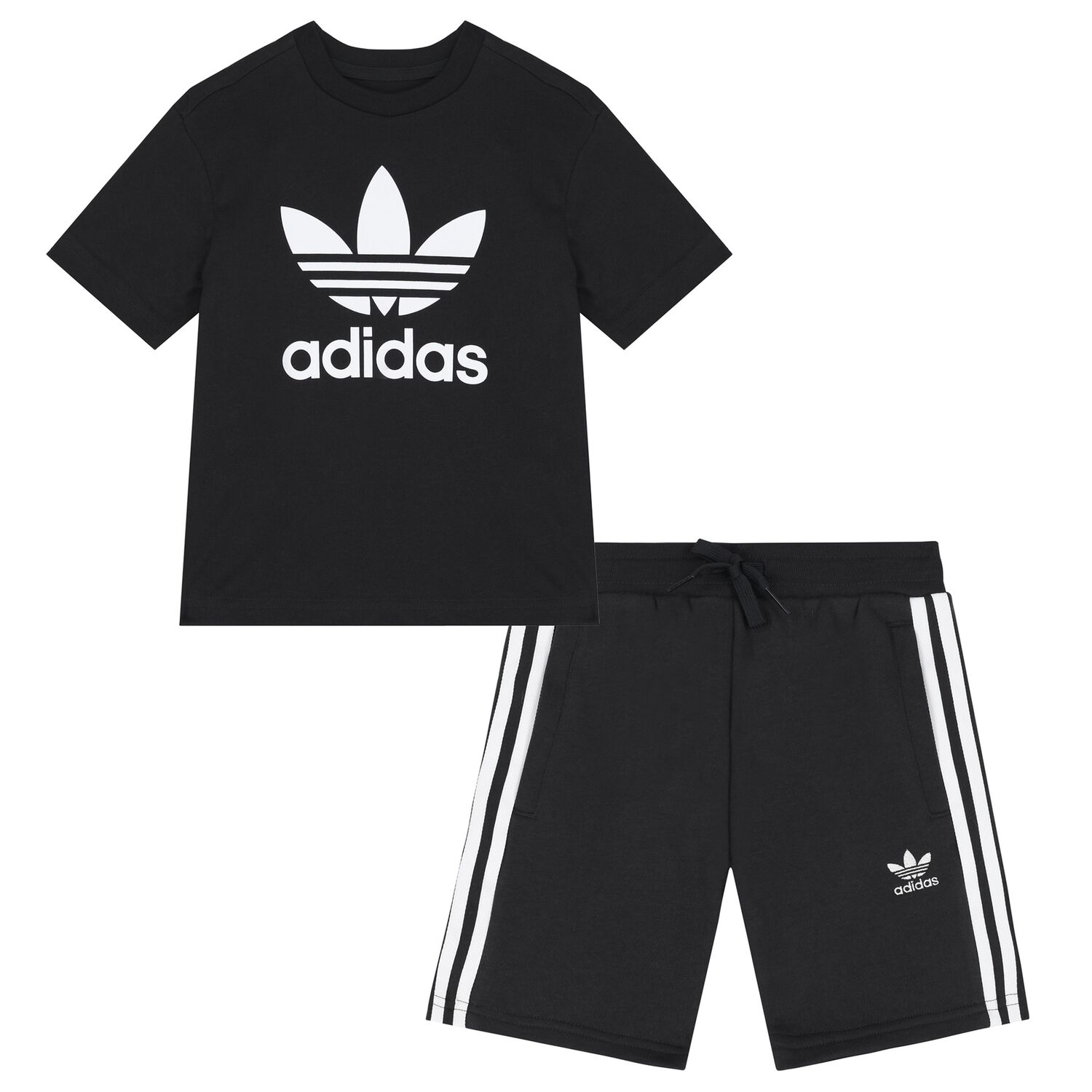 Black & White Logo Shorts Set, 1, hi-res