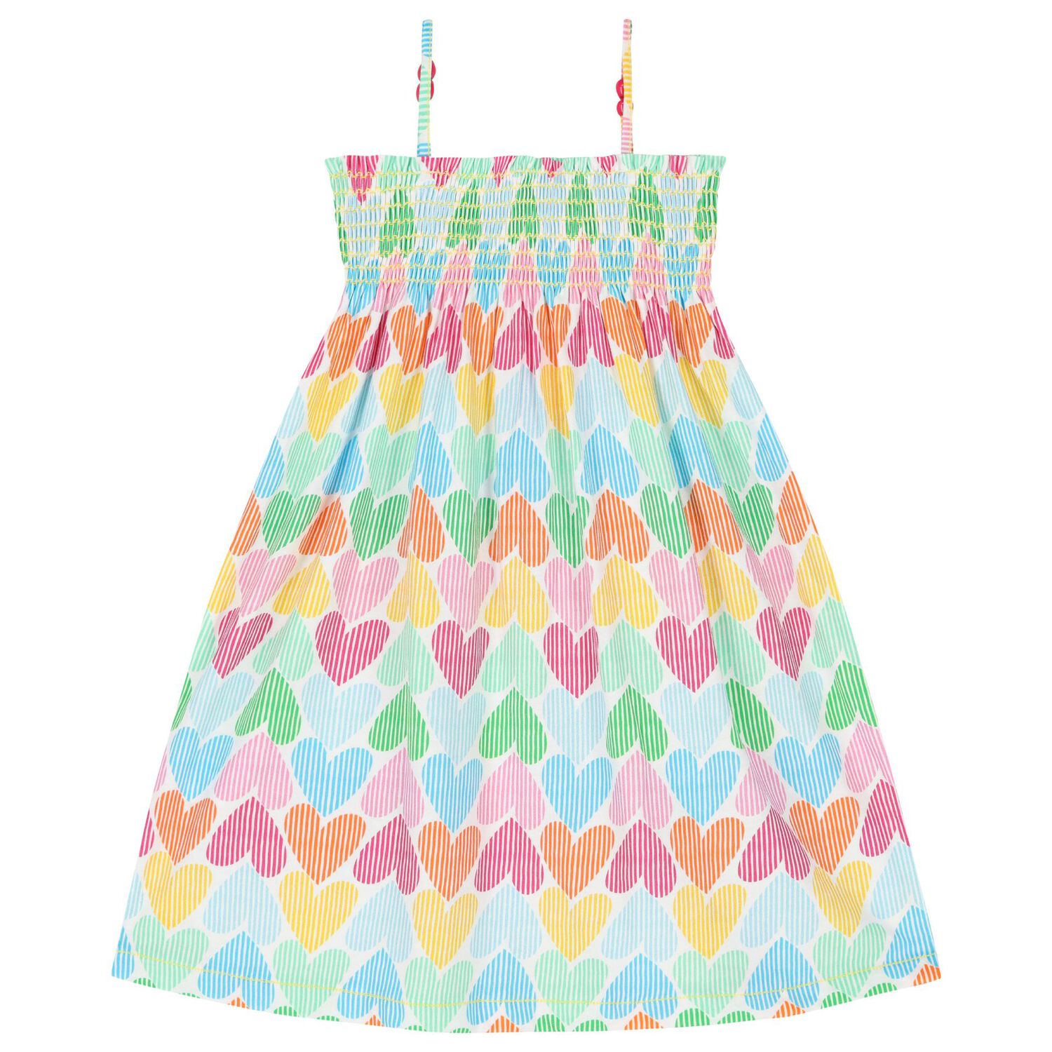Girls Multi-Coloured Heart Dress, 1, hi-res image number null