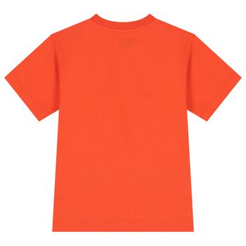 Boys Orange Logo T-Shirt