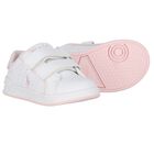 Younger Girls White Logo Trainers, 1, hi-res