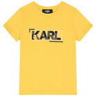Boys Yellow Logo T-Shirt, 2, hi-res