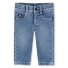 Younger Boys Blue Denim Jeans, 1, hi-res
