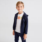 Boys Navy Hoodie Jacket, 1, hi-res