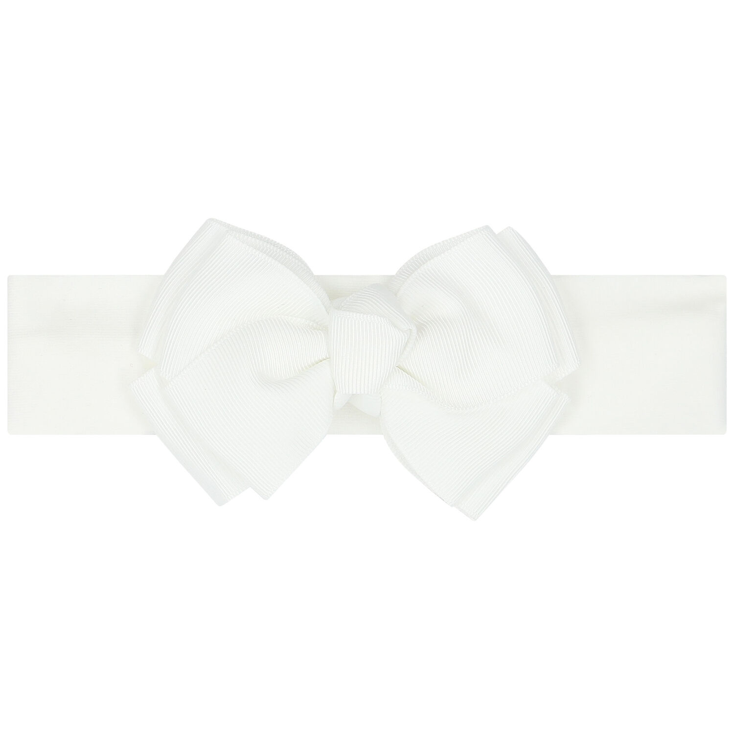 Baby Girls White Bow Headband, 3, hi-res