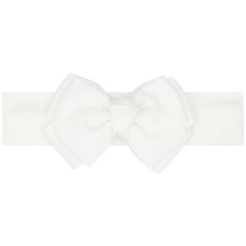 Baby Girls White Bow Headband