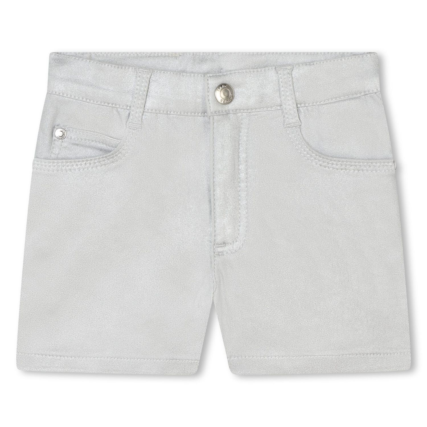 Girls Silver Logo Shorts, 1, hi-res