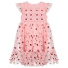 Girls Pink Heart Sequin Dress, 1, hi-res