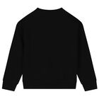 Girls Black Logo Sweatshirt, 1, hi-res