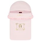 Baby Girls Pink & Gold Bow Logo Nest, 2, hi-res