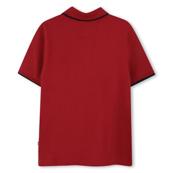 Boys Red Logo Polo Shirt