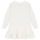 Girls Ivory Polo Bear Sweatshirt Dress, 1, hi-res